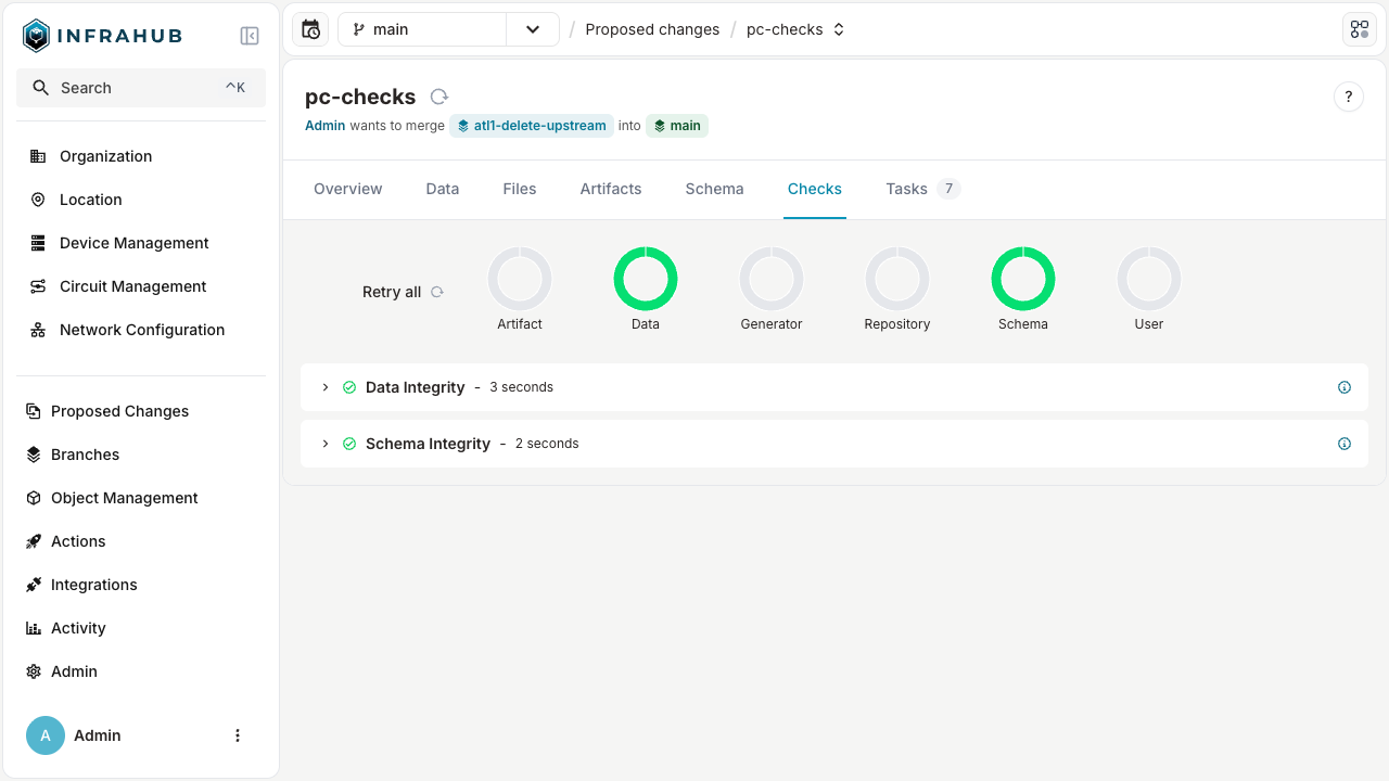 Checks tab showing all validation check types